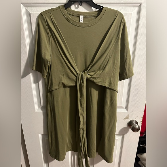 EUC Lululemon Wrap-Front T-Shirt Dress - Picture 2 of 7